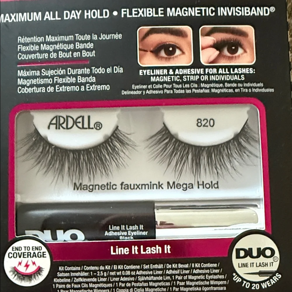 Ardell Magnetic Faux Mink Megahold Lashes - Black 4 units